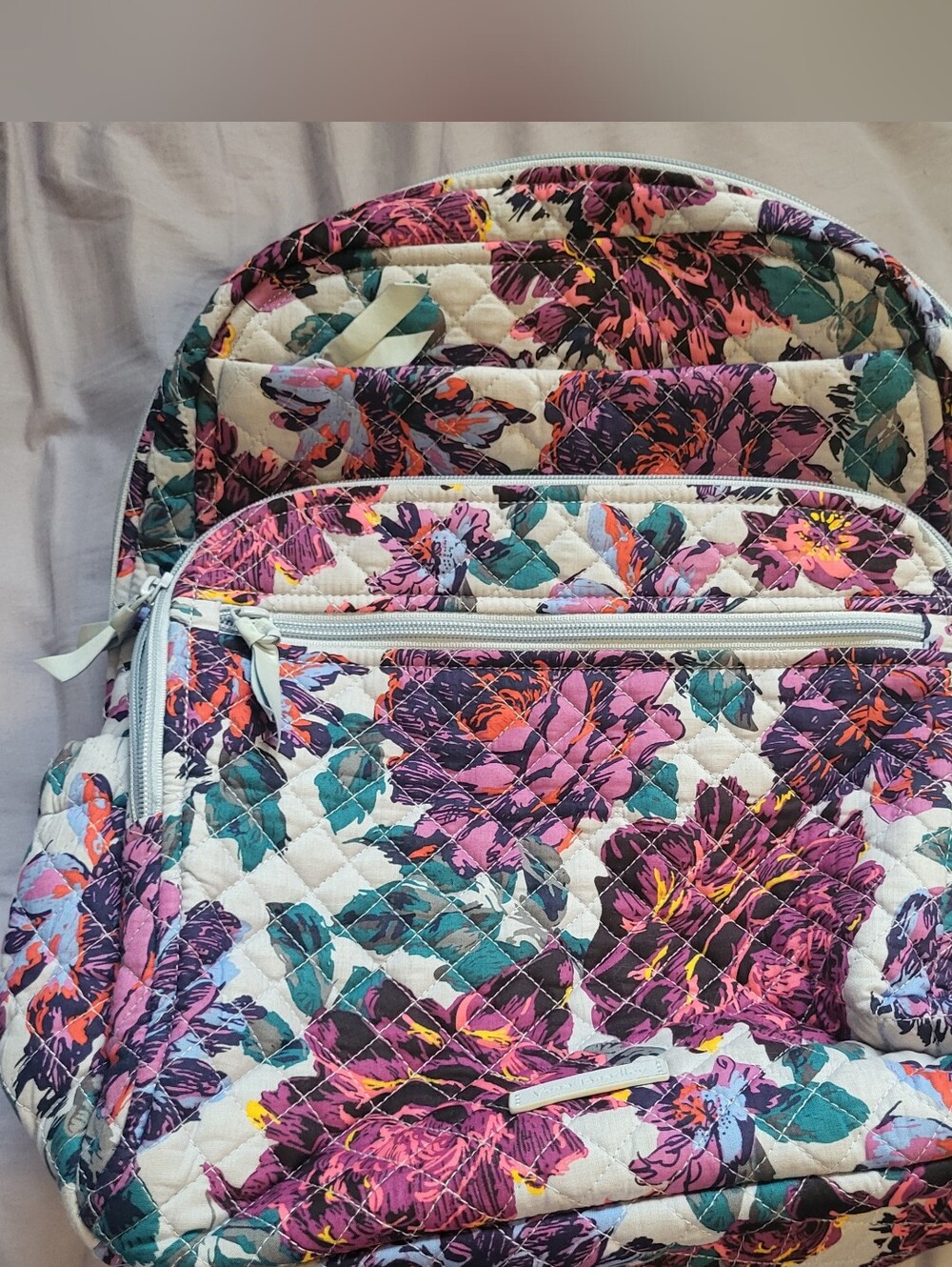 Vera Bradley Campus XL Backpack (Neon Blooms) - Picture 2 of 4